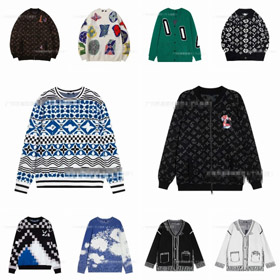 Louis Vuitton LV New Intarsia Jacquard Knit Sweater-5544  